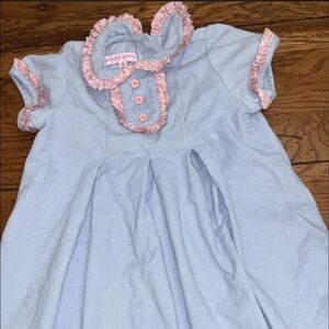 Blue and Pink Kids Casual Dress